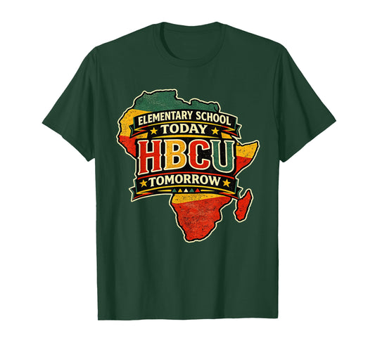 Elementary School Today HBCU Tomorrow Africa Map T-Shirt