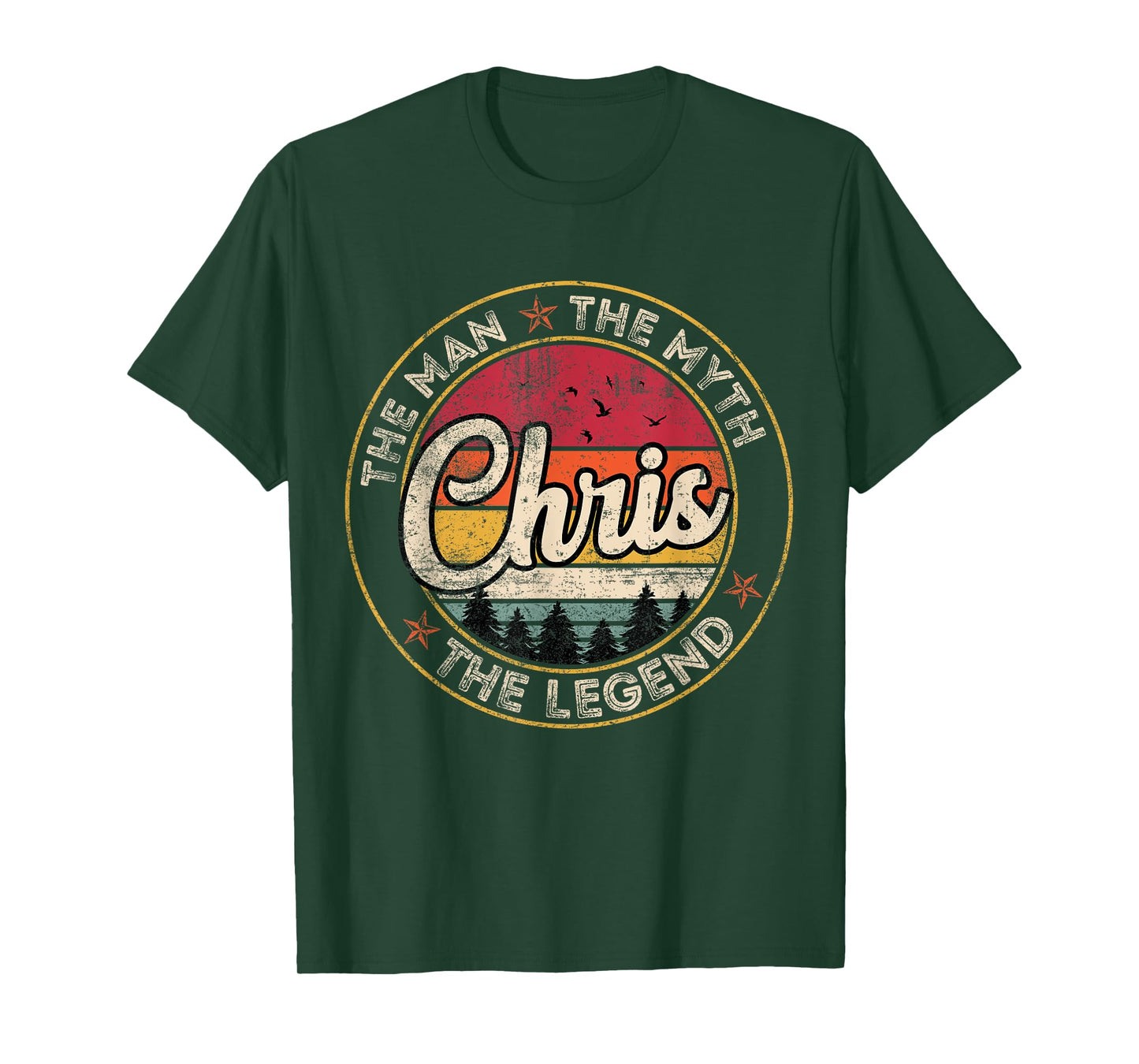 Chris The Man The Myth The Legend Personalized Name T-Shirt
