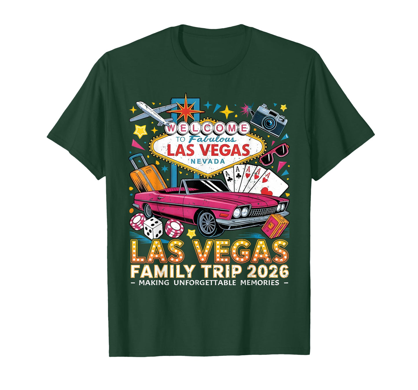 Las Vegas Family Trip 2026 Vacation Design T-Shirt
