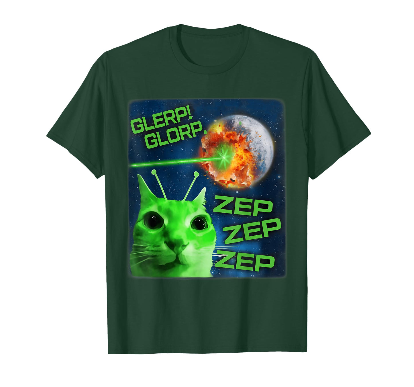 Gnarp Cat Silly Alien Cat Meme Brainrot Meme Funny Silly Cat T-Shirt
