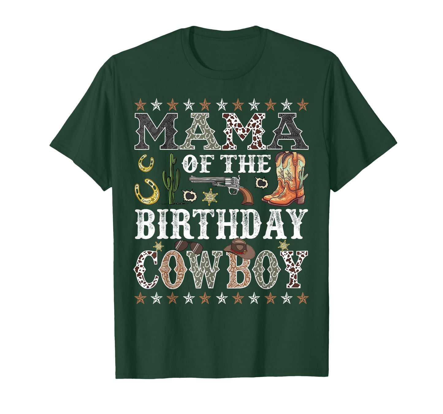 Mama Of The Birthday Cowboy Rodeo Mama T-Shirt