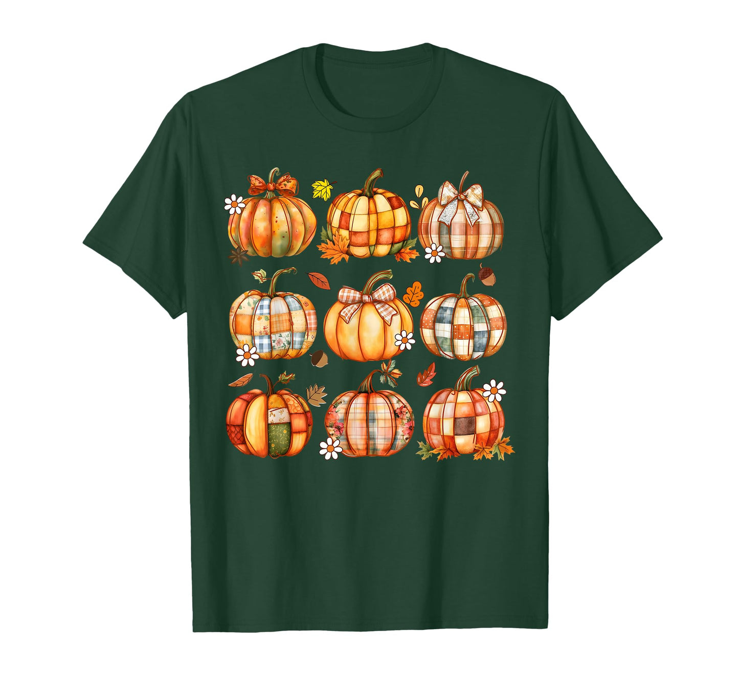 Coquette Bow Pumpkin Thanksgiving Fall Girl Women T-Shirt