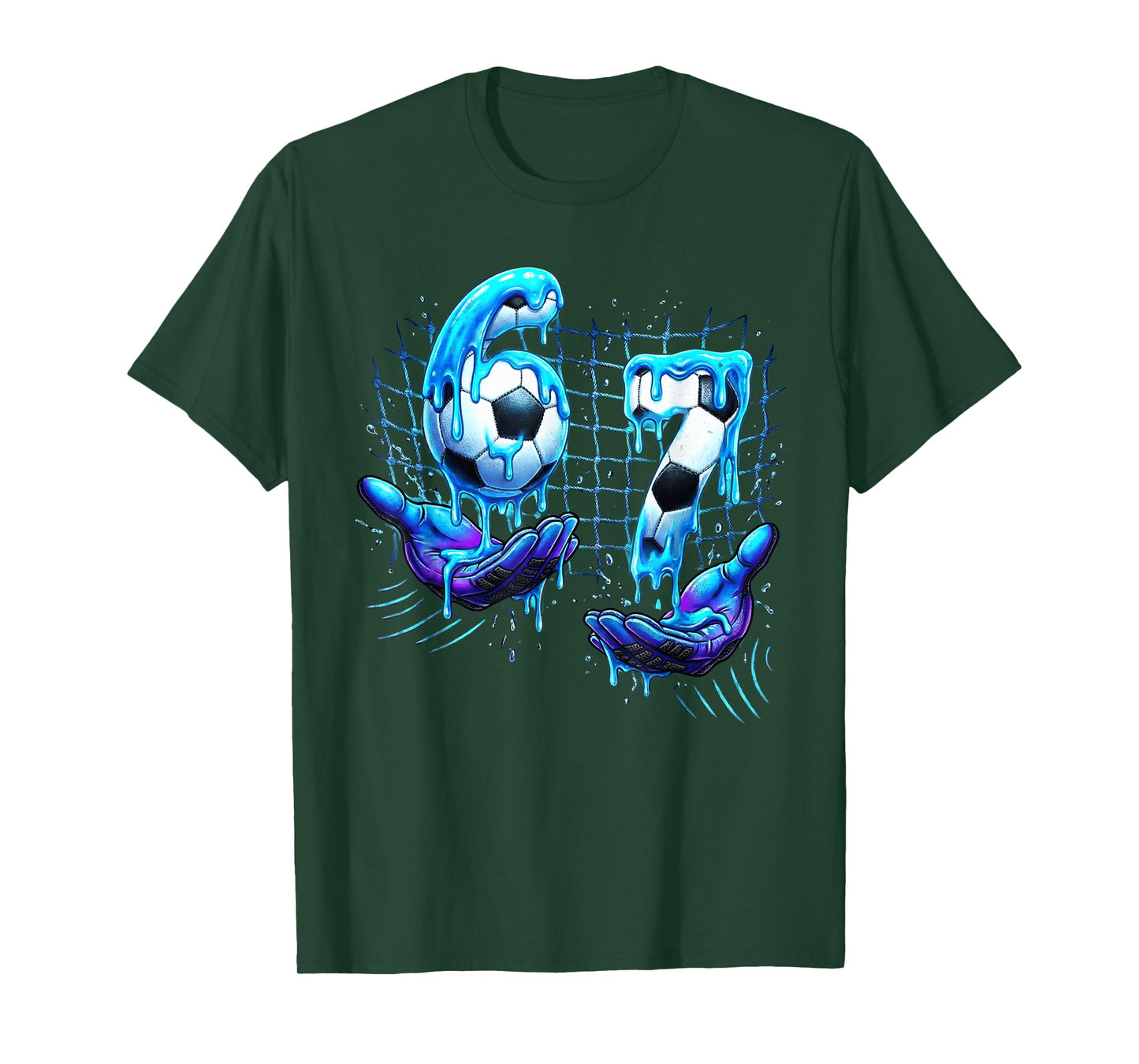 Soccer 67 Kids Ice Cream Drip Funny Six Seven Hands Meme 6 7 T-Shirt