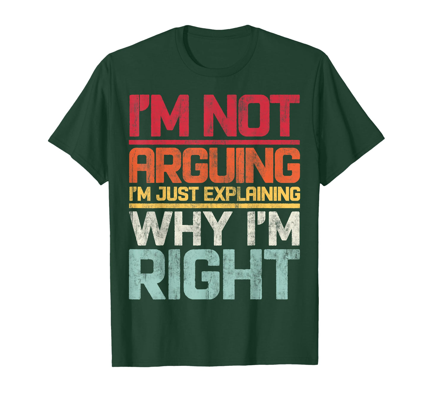 I'm not Arguing I'm Just Explaining Why i'm Right Retro T-Shirt