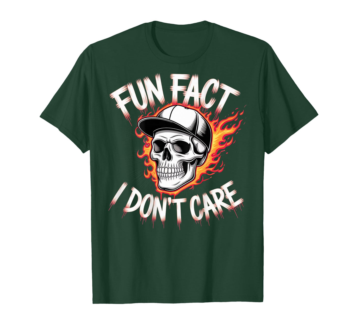 (ON Back) Sarcastic Humor Quote Funny Fun Fact I Don’t Care T-Shirt