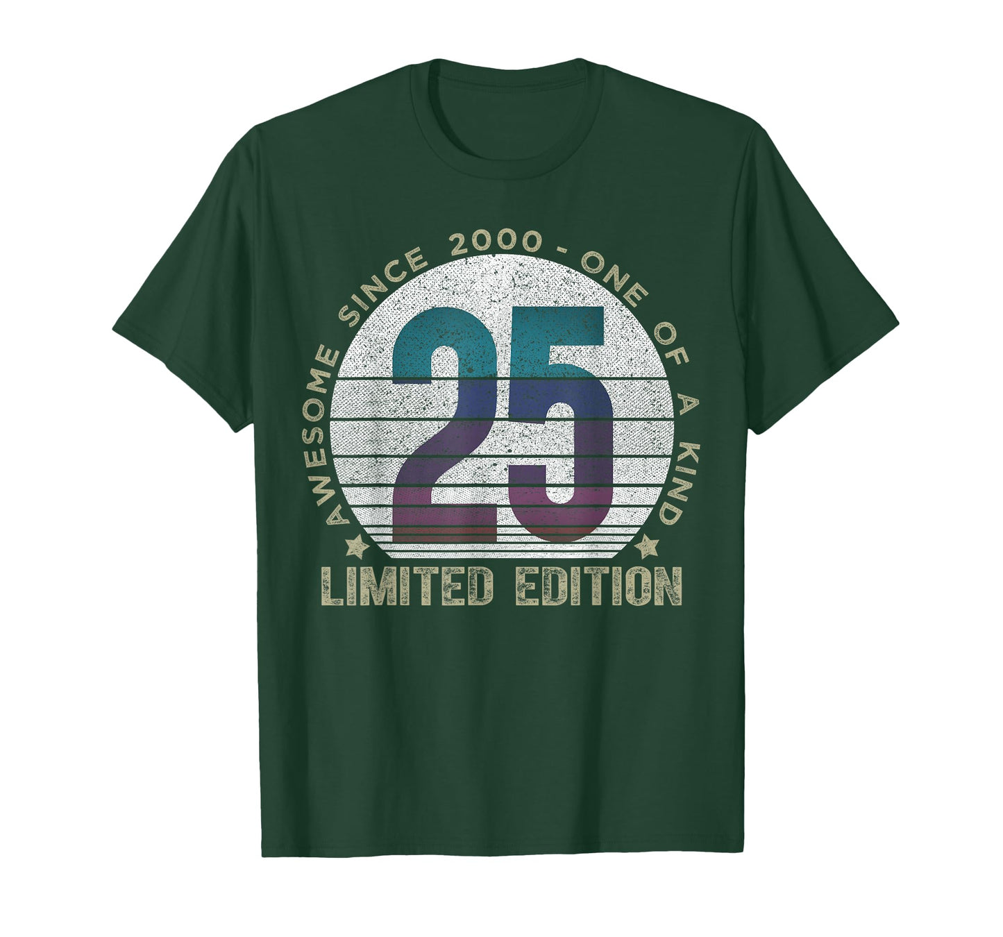 25 Year Old Gifts Vintage 2000 Limited Edition 25th Birthday T-Shirt