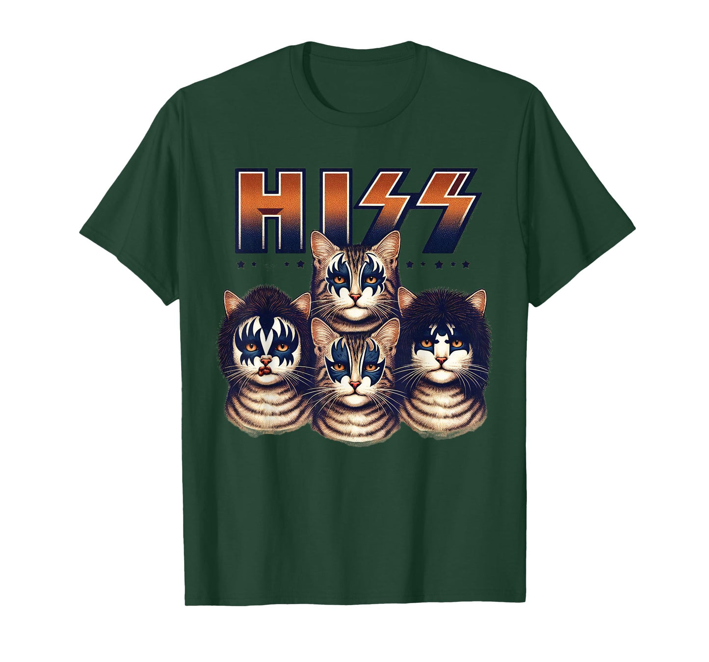 Hiss Cats Rock Kittens Rocking For Cat Lover Cat Mom Cat Dad T-Shirt