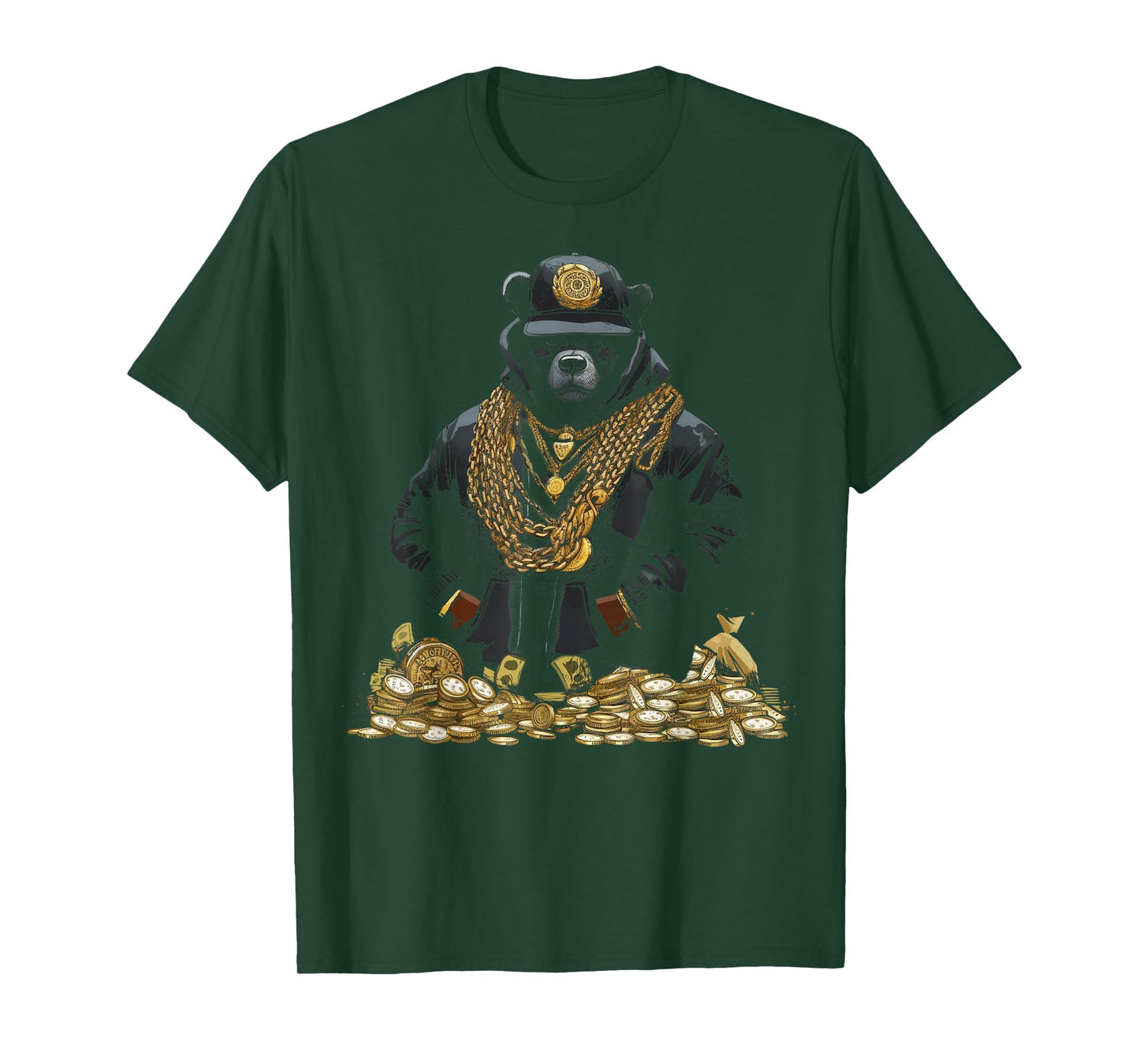 Hip Hop Bear And Gold T-Shirt