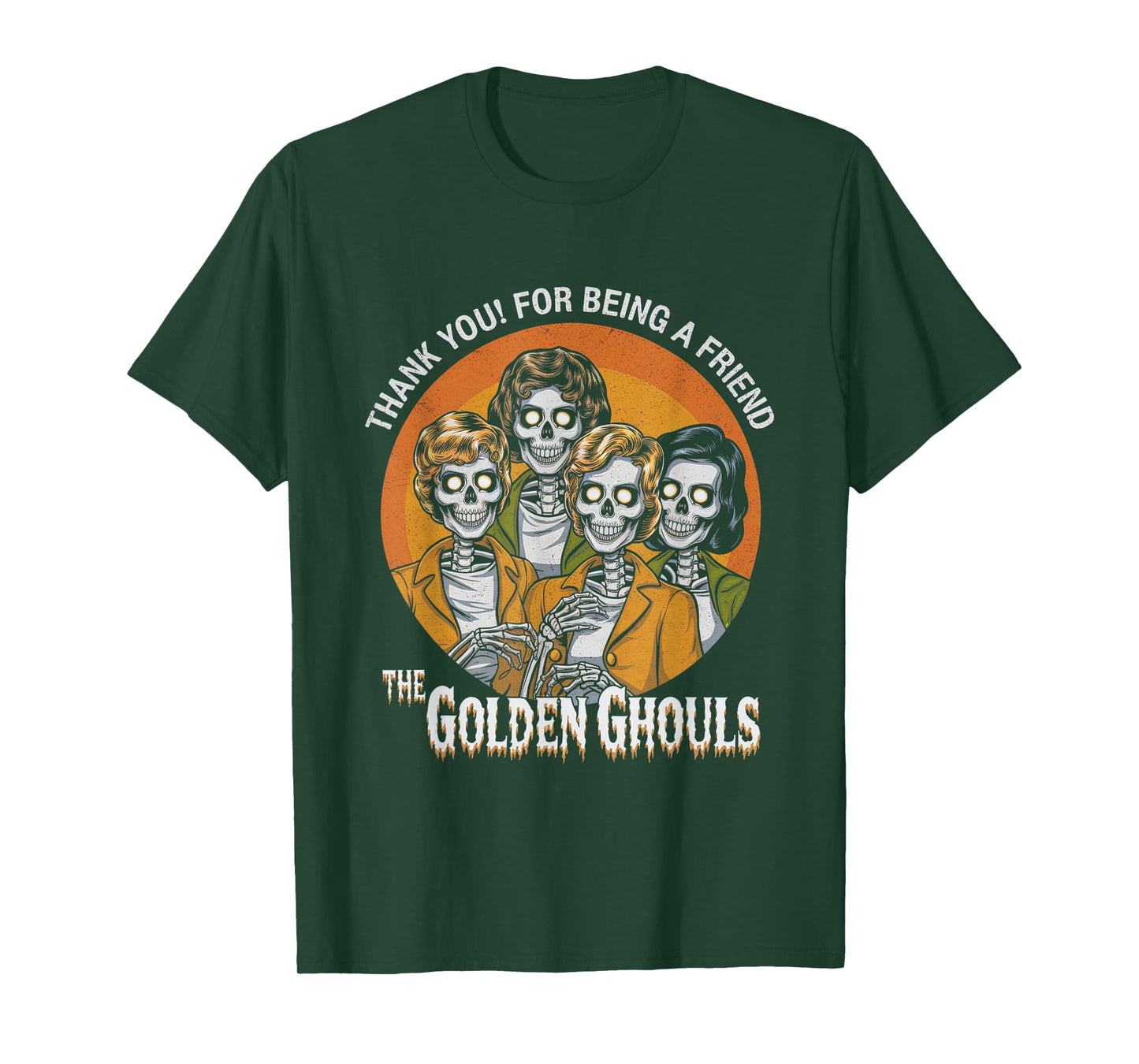 Vintage The Golden Ghouls Halloween For Men Women Halloween T-Shirt