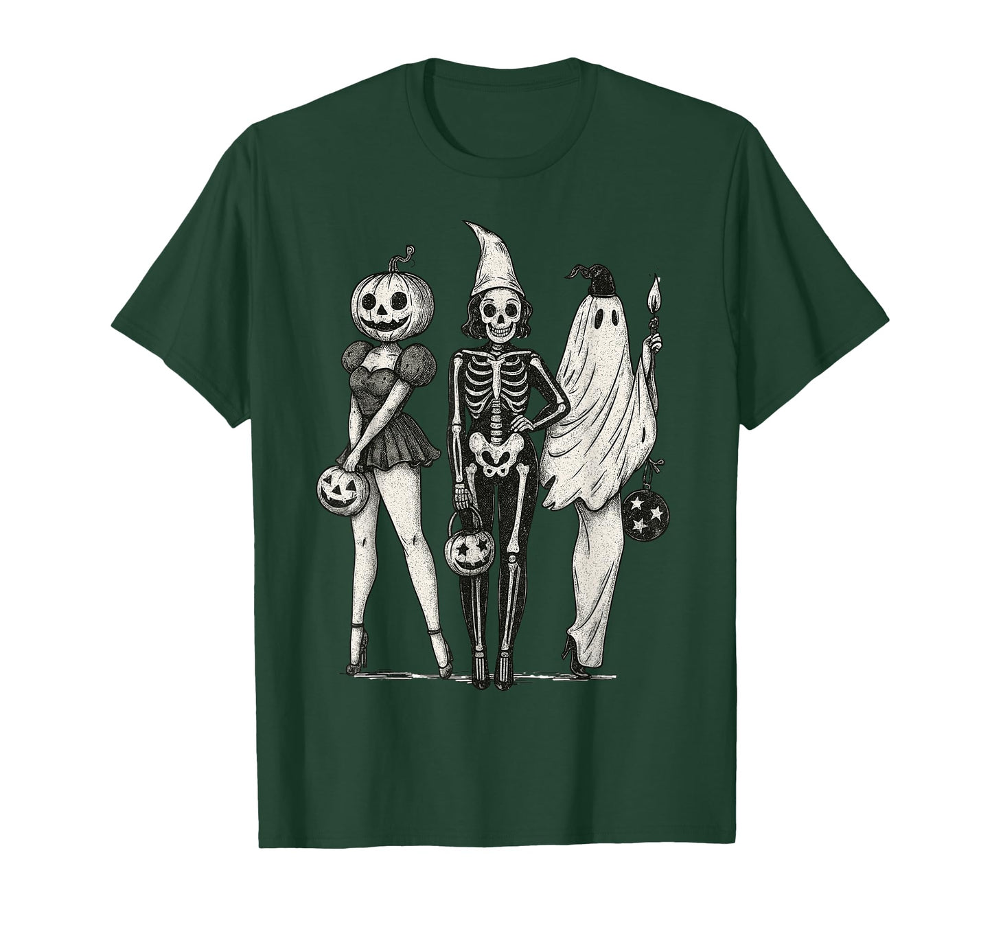 Funny Ghouls Halloween Ghost Spooky Squad Funny Girl Witchy T-Shirt