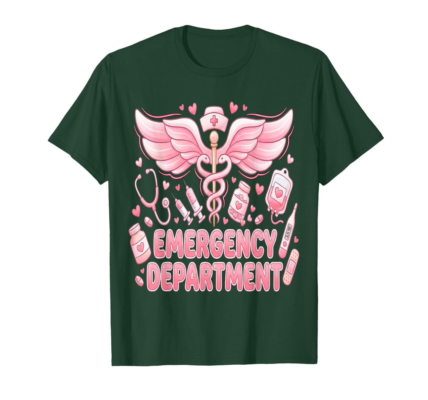 Cute Emergency Department Valentine ER Valentines Nurse T-Shirt