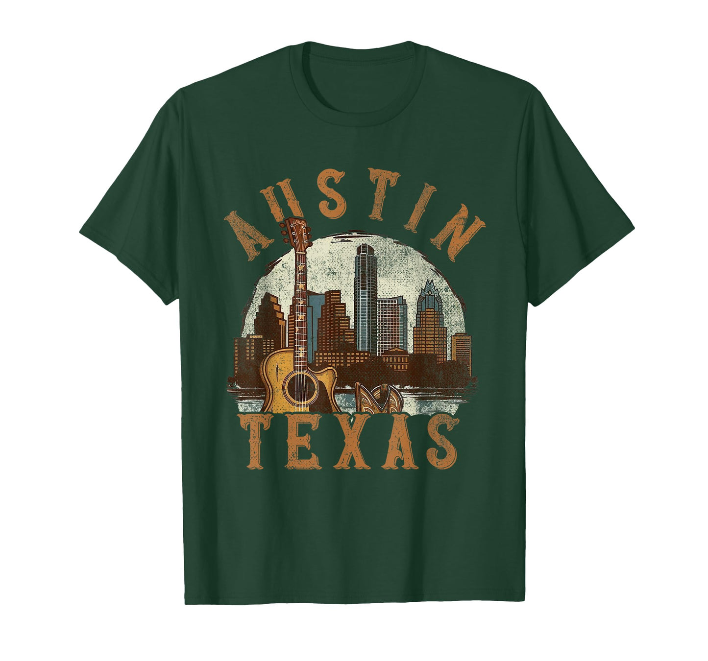 Austin Texas TX | Guitar skyline T-Shirt