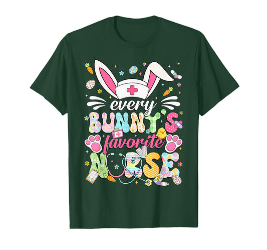 Every Bunny's Favorite Nurse Cute Easter Bunny Nurse Squad T-Shirt
