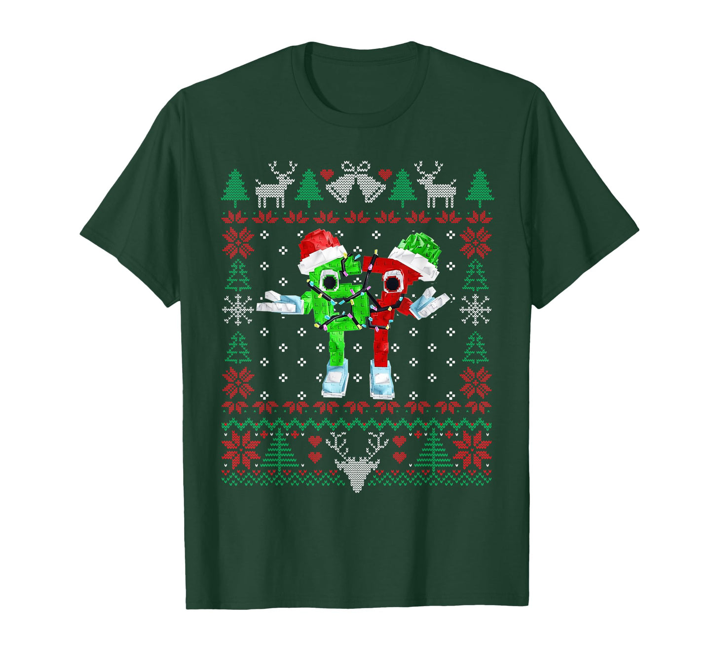 Funny Festive 67 Six Seven Brainrot Ugly Xmas Sweater T-Shirt