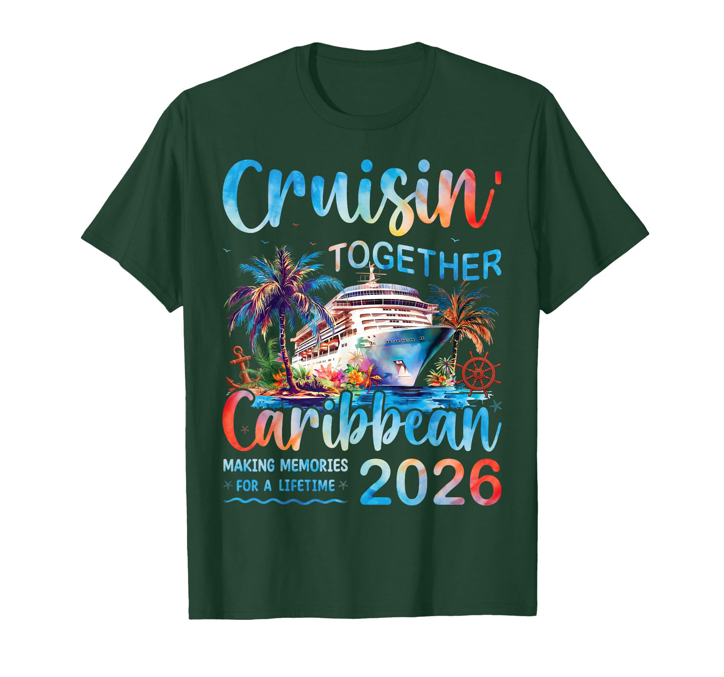 Caribbean Cruise 2026 Family Vacation Cruisin’ Together T-Shirt