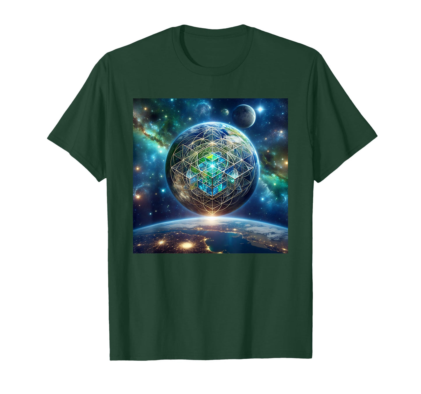Arch Angel Metatron's Cube Sacred Geometry T-Shirt