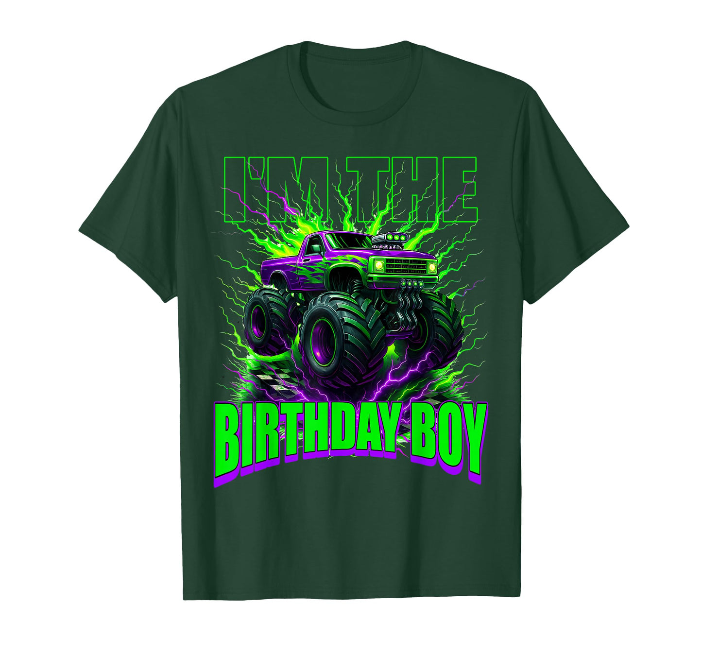 I'm The Birthday Boy Monster Truck Family Matching Party T-Shirt