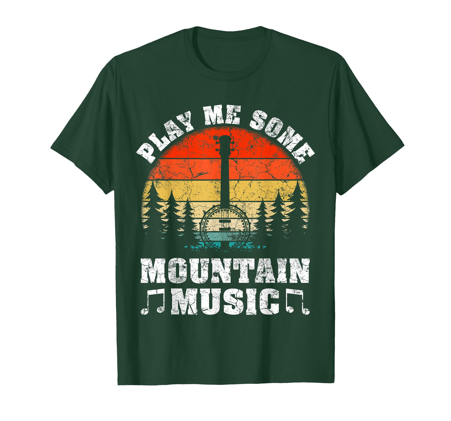 Vintage Play Me Some Mountain Music Mandolin T-Shirt
