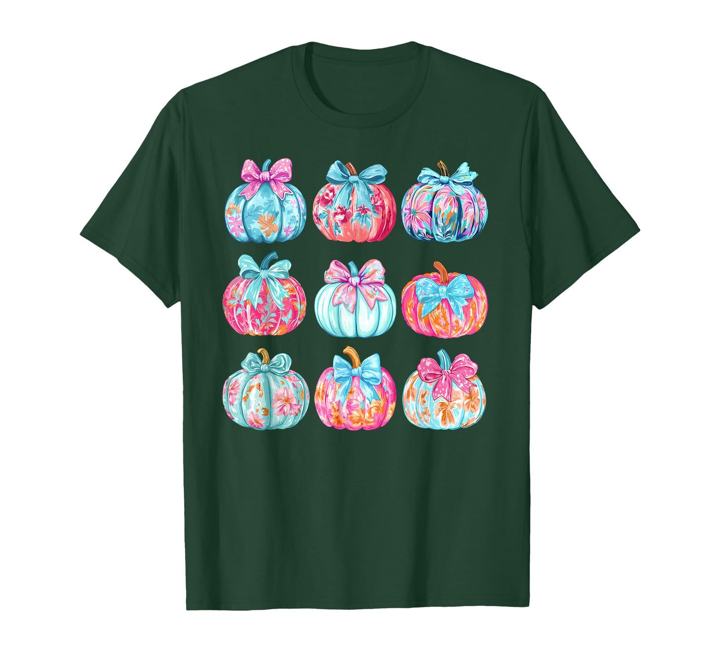 Pumpkin Coquette Bow Fall Vibes T-Shirt