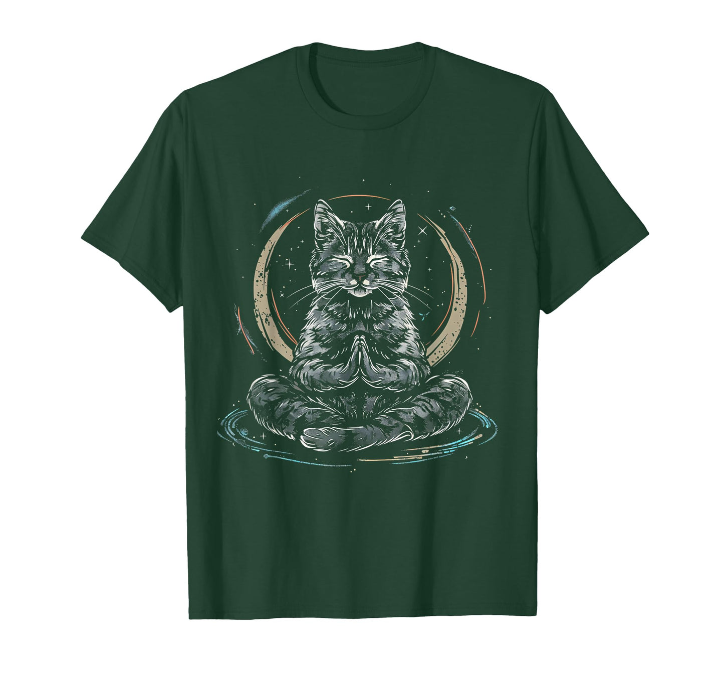 Meditation Cat Yoga Spiritual Hindu Buddhist Zen Buddha T-Shirt