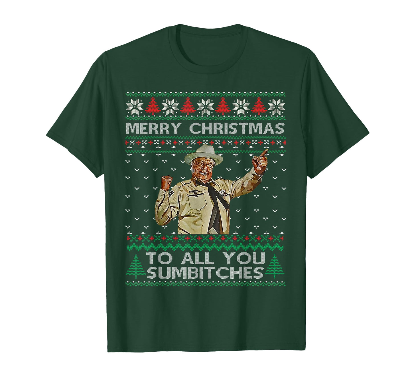 Merry Christmas to All You Sumbitches Ugly Sweater Xmas T-Shirt