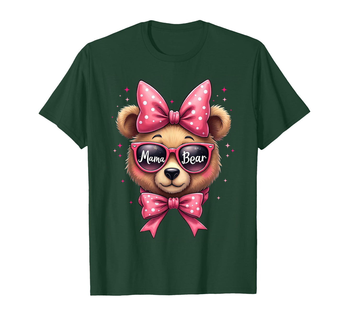Cute Mama Bear Face Sunglasses - Funny Mom Mother’s Day Tee T-Shirt