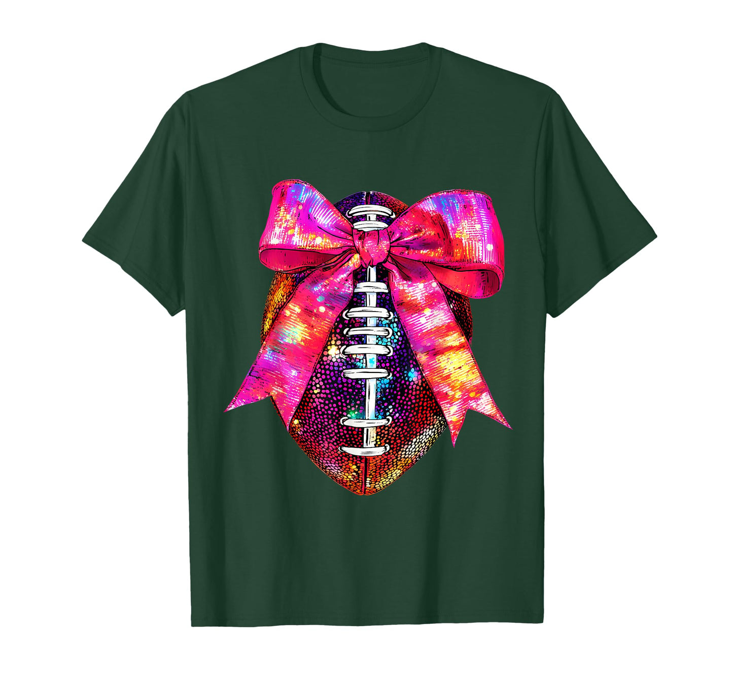 Cute Football Coquette Bow Cute Football Player T-Shirt