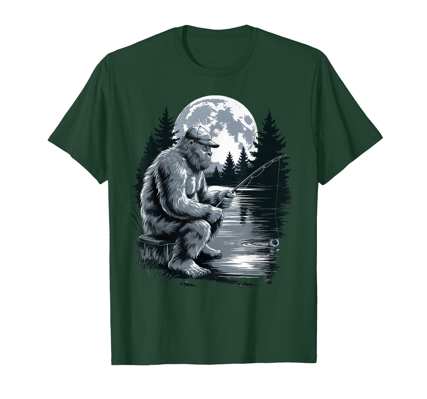 Big foot fishing, Cool Fishing Fisherman Bigfoot Sasquatch T-Shirt