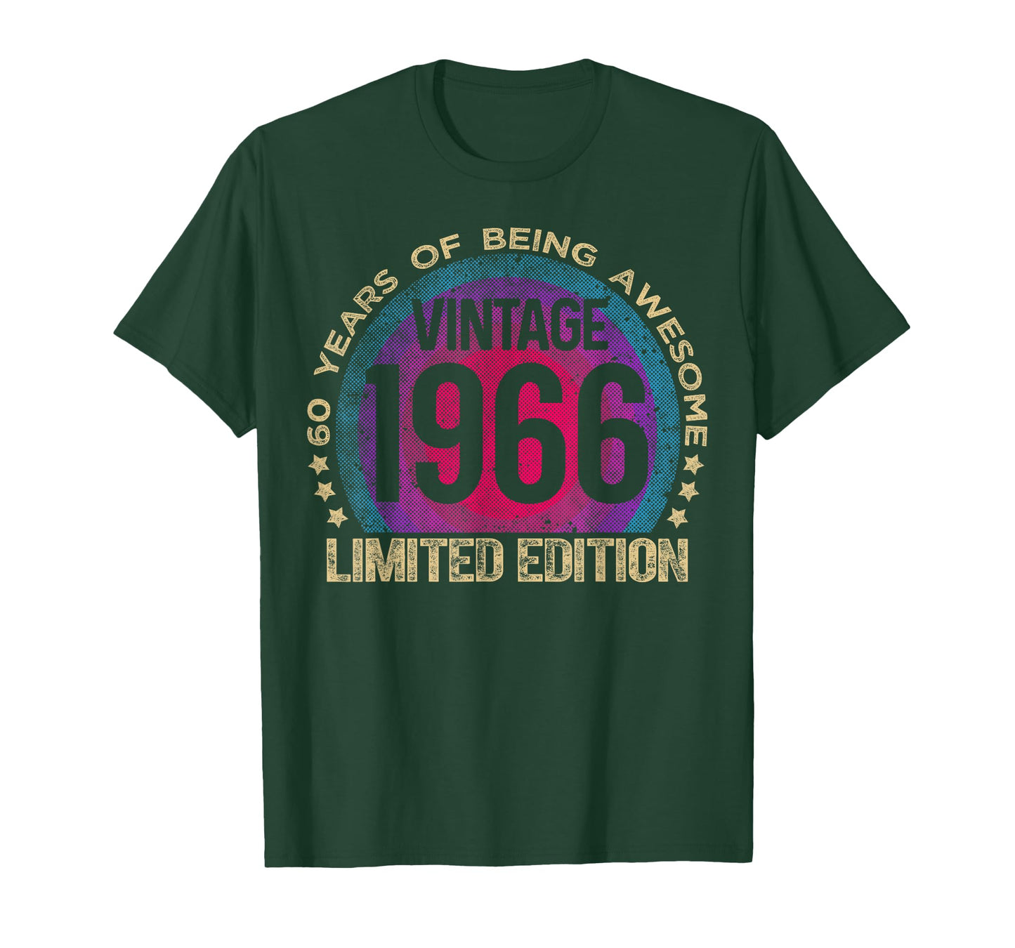 60 Year Old Gifts Vintage 1966 Limited Edition 60th Birthday T-Shirt