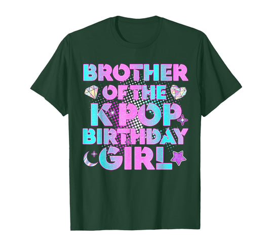 Brother of The K-Pop Birthday Girl Matching Family Bro Kids T-Shirt