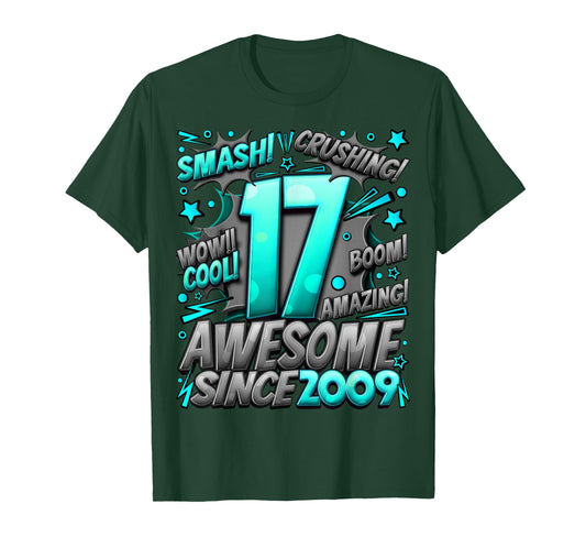 17 Year Old Gifts for Boys 17th Birthday Boy 17 Year Old Boy T-Shirt