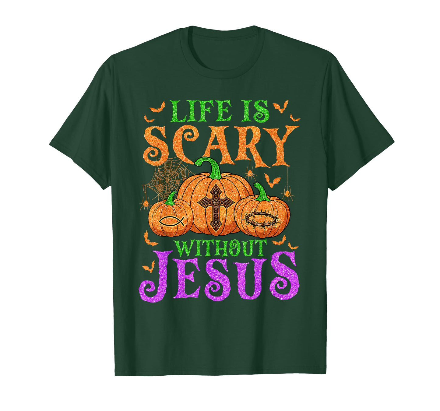 Life is Scary Without Jesus Christian Halloween Costume T-Shirt
