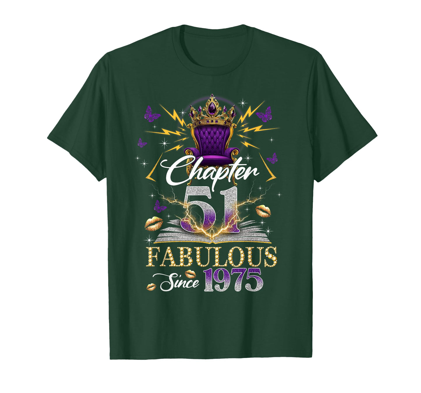 Chapter 51 Fabulous Since 1975 51st Birthday Women Girls T-Shirt