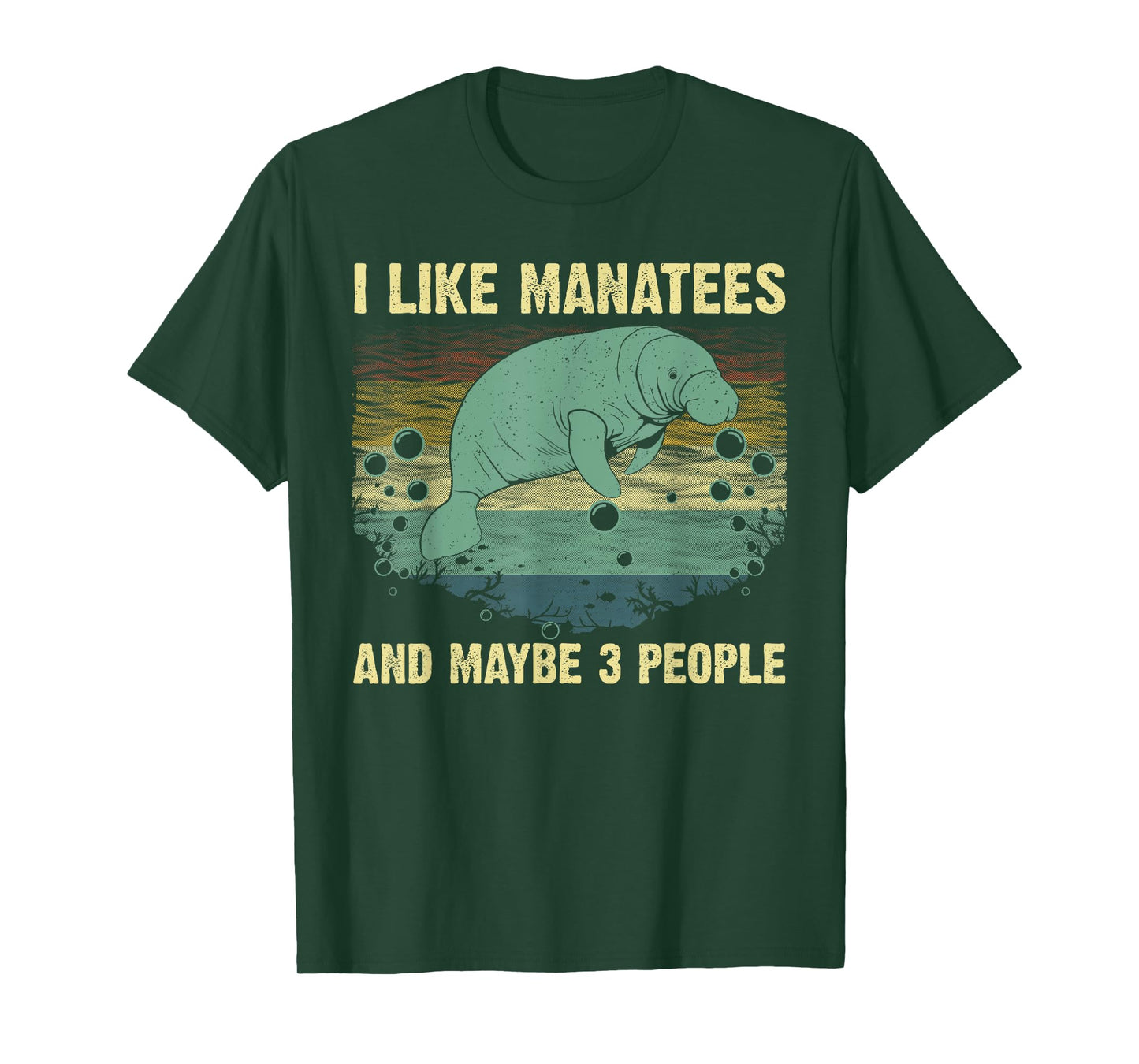 Funny Manatee Design For Men Women Toddlers Manatee Lover T-Shirt