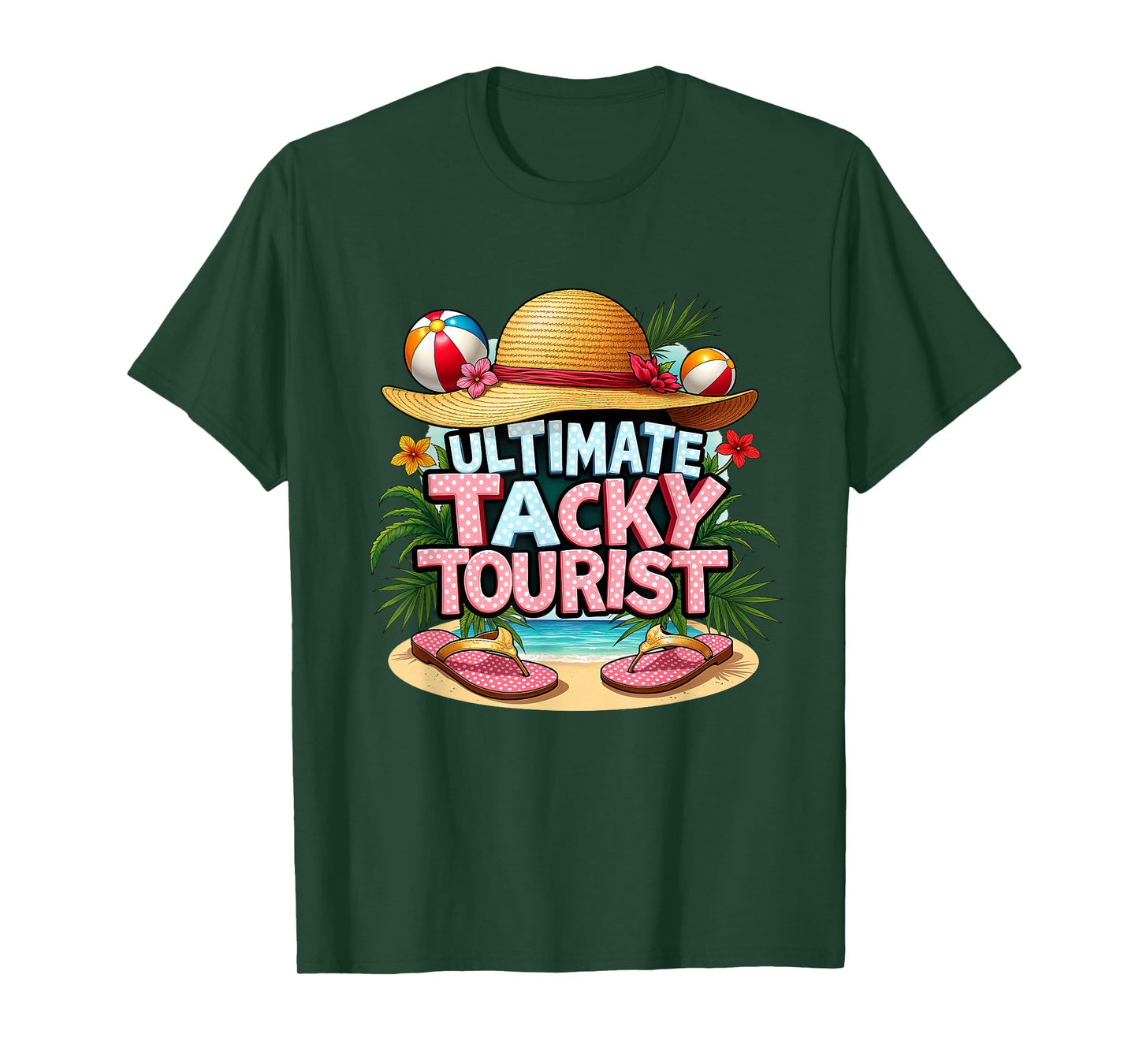 Tacky Tourist Costume Cruise Vacation Wacky Tacky Traveler T-Shirt