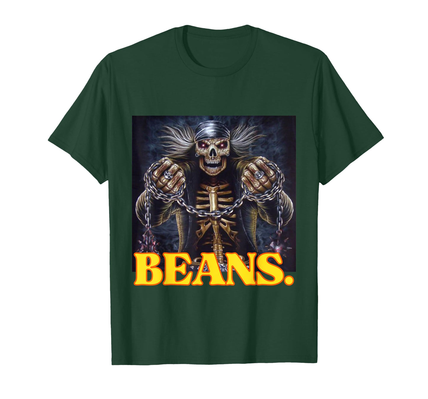 Beans Enjoyer Funny Cringe Hard Skeleton Meme T-Shirt