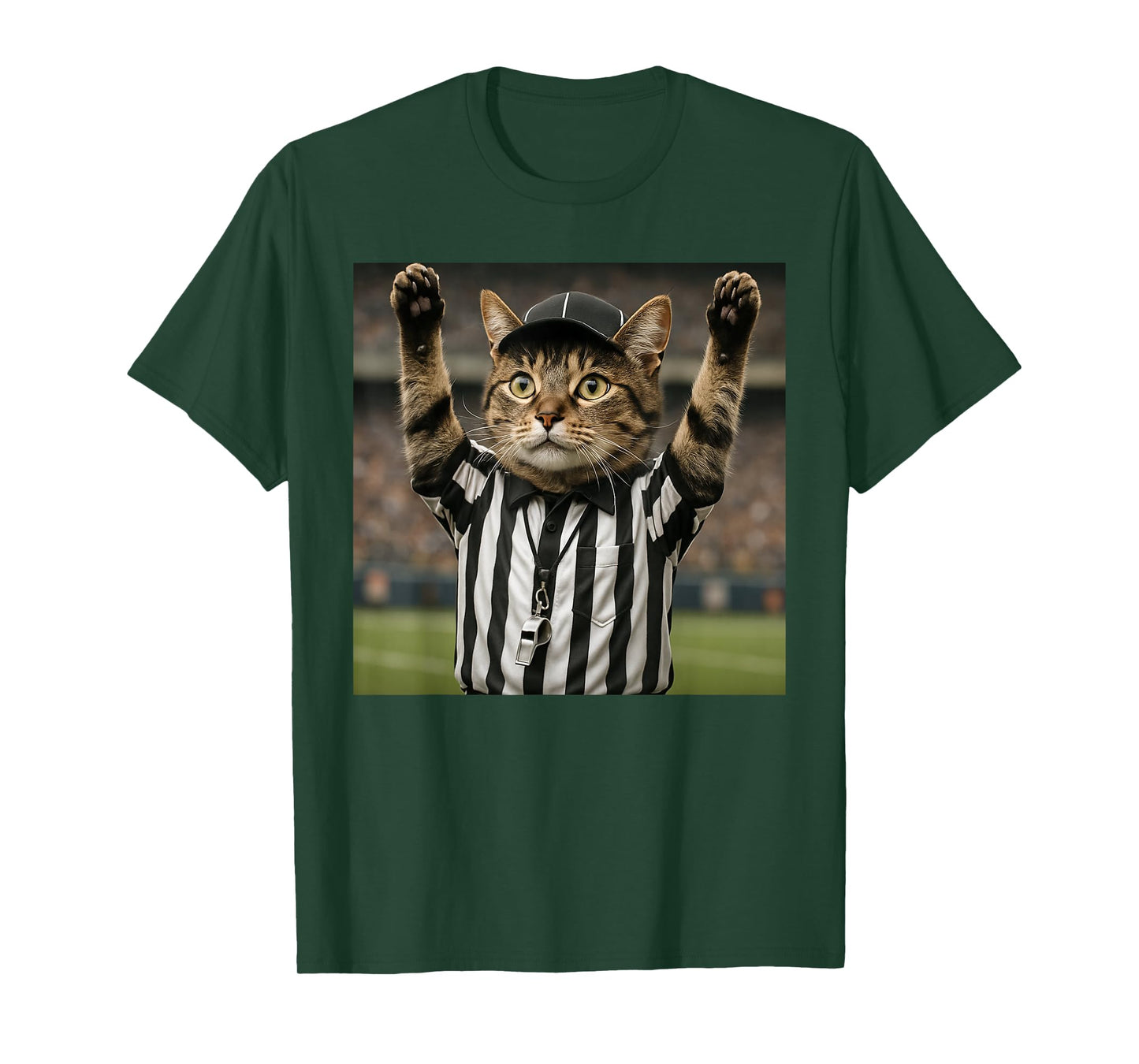 Funny Cat Referee Football Sports Meme T-Shirt