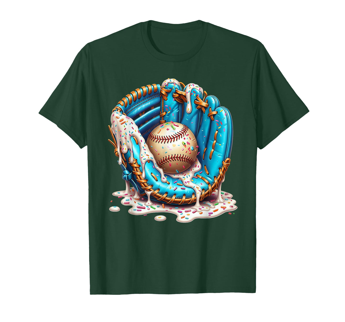 Baseball Drip Ice Cream Sprinkless Glove Boy Kid T-Shirt