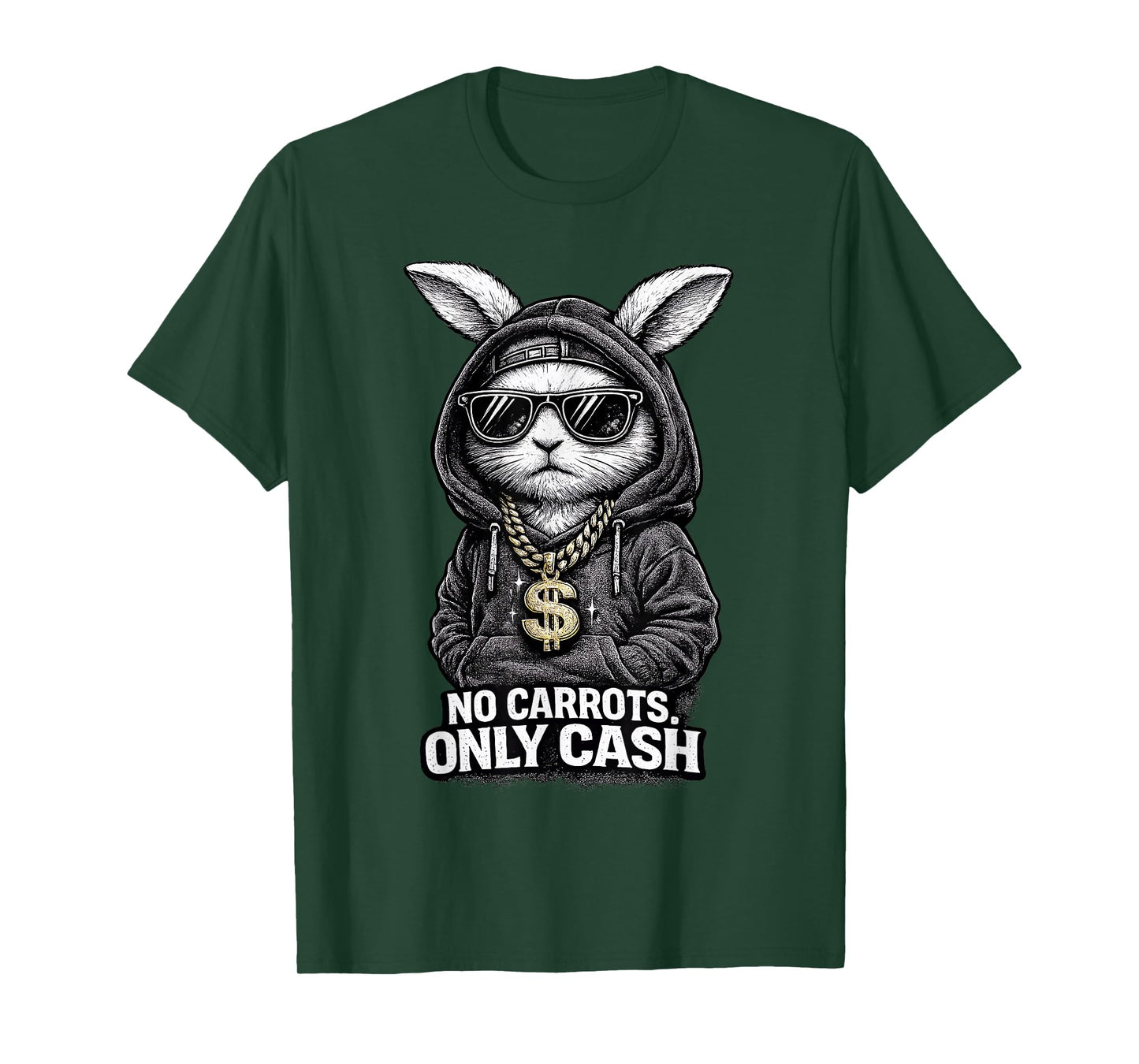 Funny Easter Bunny Shirt for Men Streetwear Hip Hop Rabbit T-Shirt