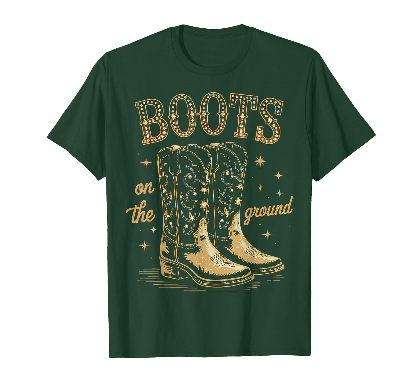Cowgirl Boots On The Ground Western Boot Funny Gift For Girl T-Shirt