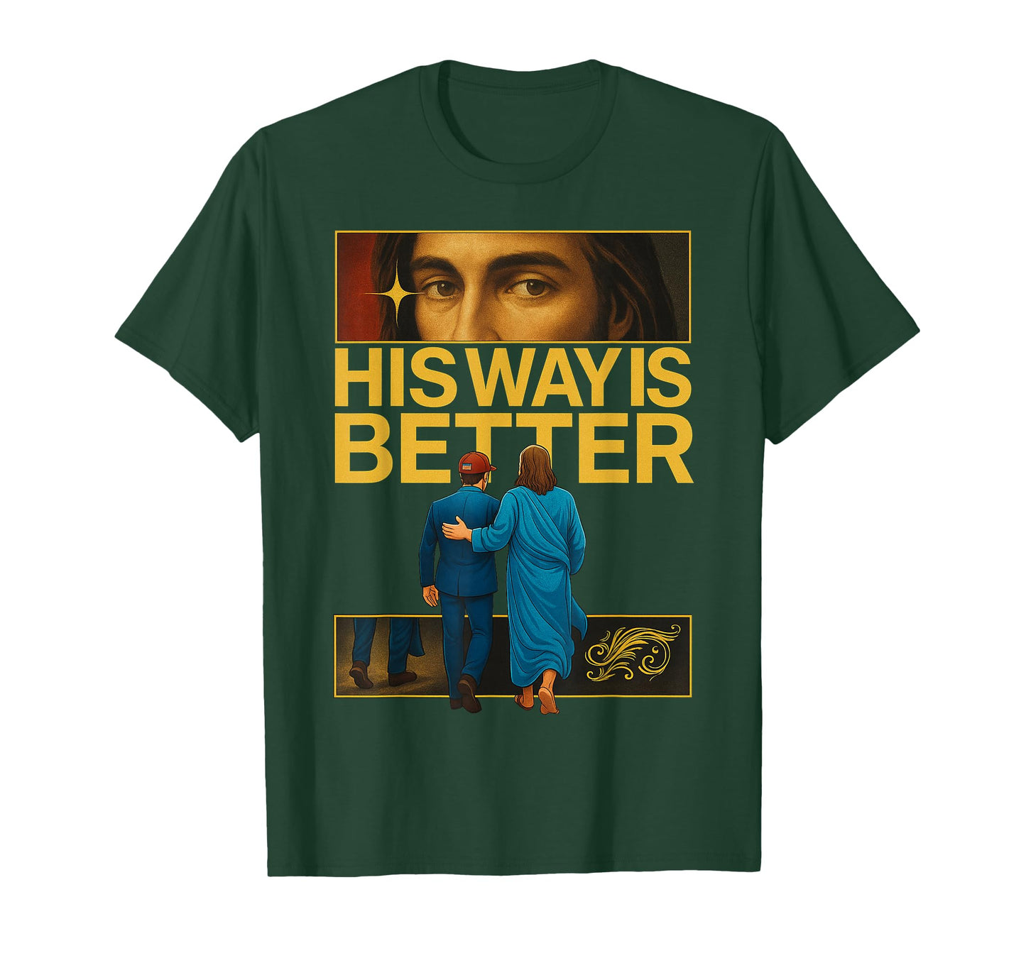 His Way is Better Christian Jesus Minimalist Faith Religious T-Shirt