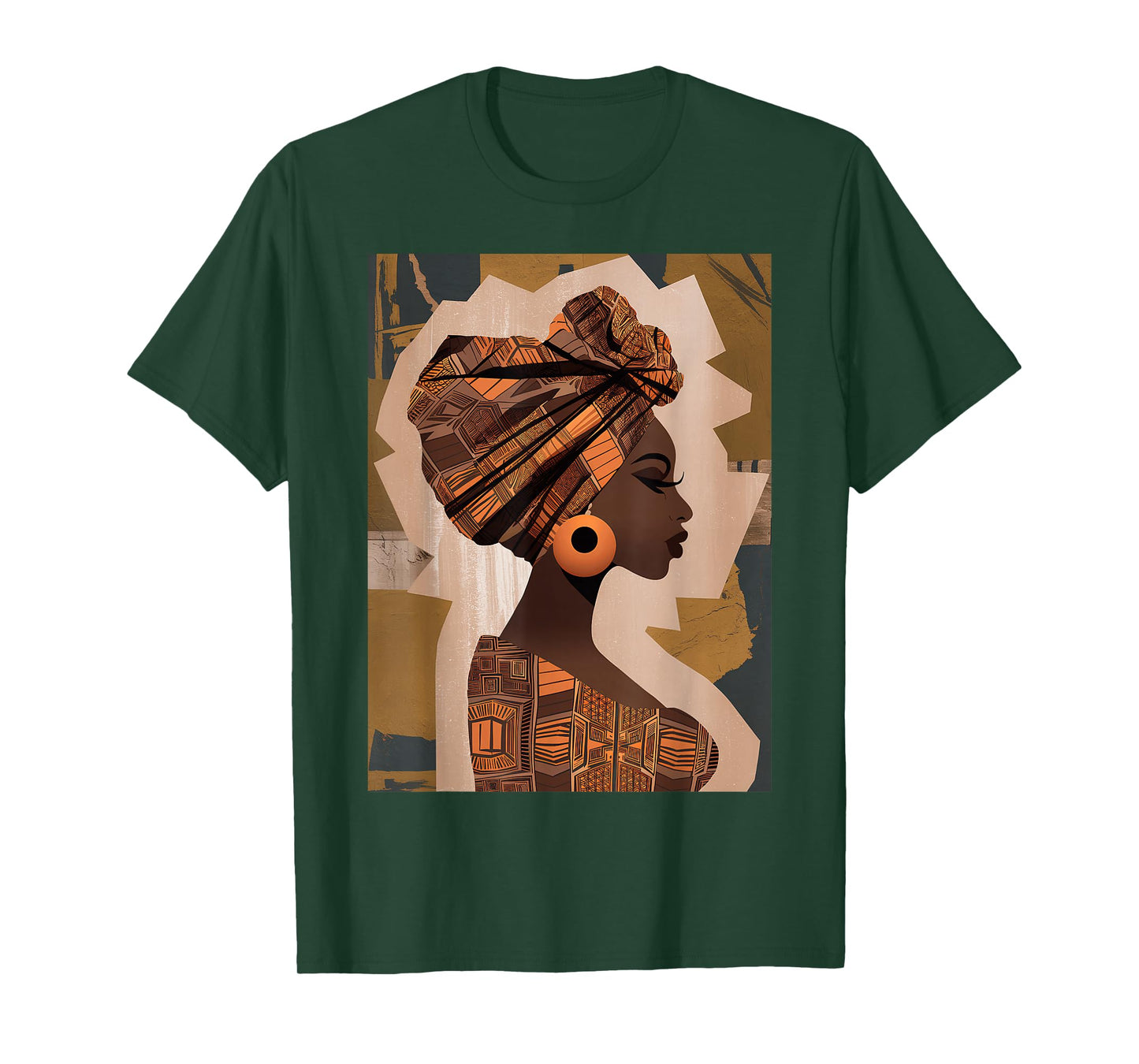 Funny Kente Cloth Head Wrap African American Women Girl T-Shirt