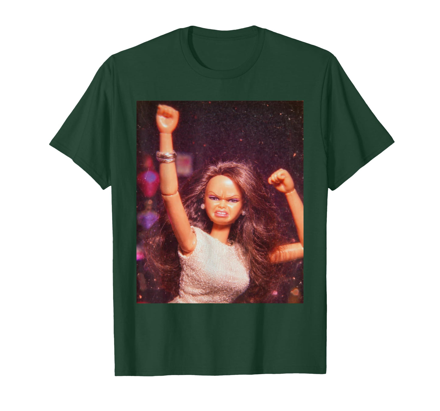 Funny Doll Girl Party Meme Graphic Tee T-Shirt