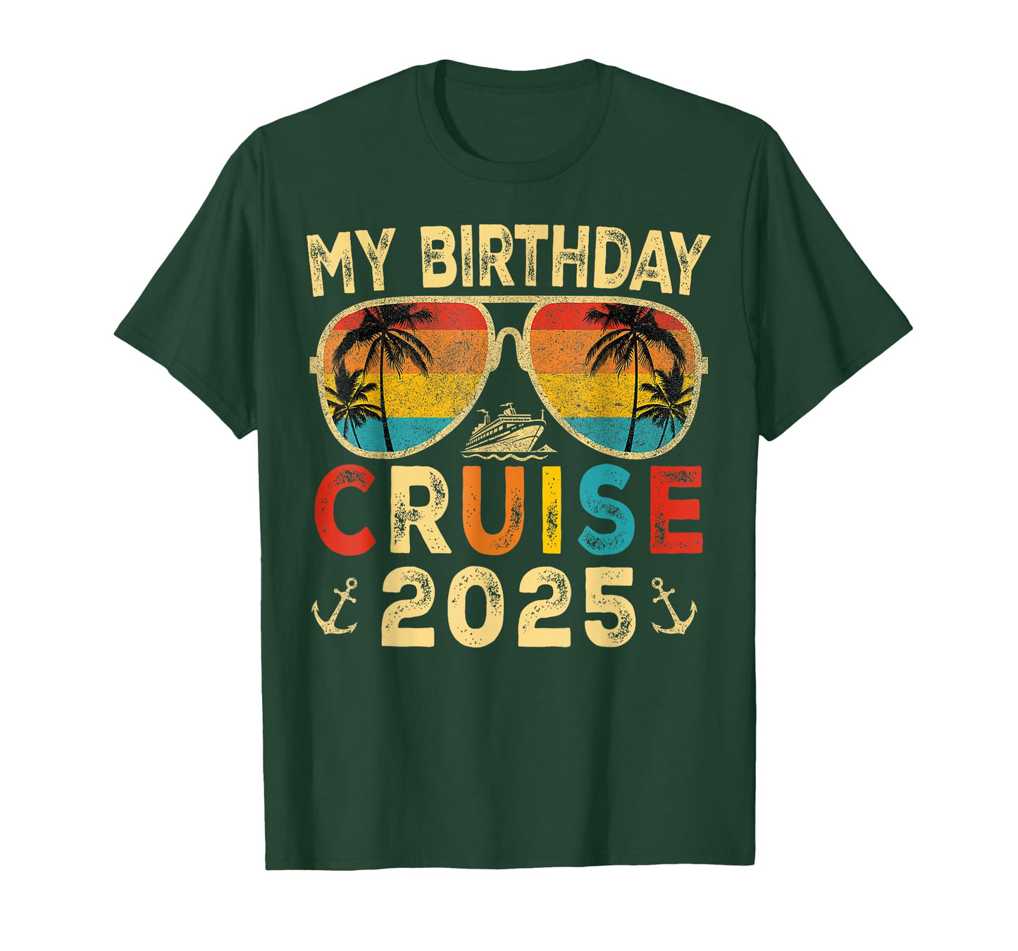 My Birthday Cruise 2025 Party Cruise Birthday Vacation T-Shirt