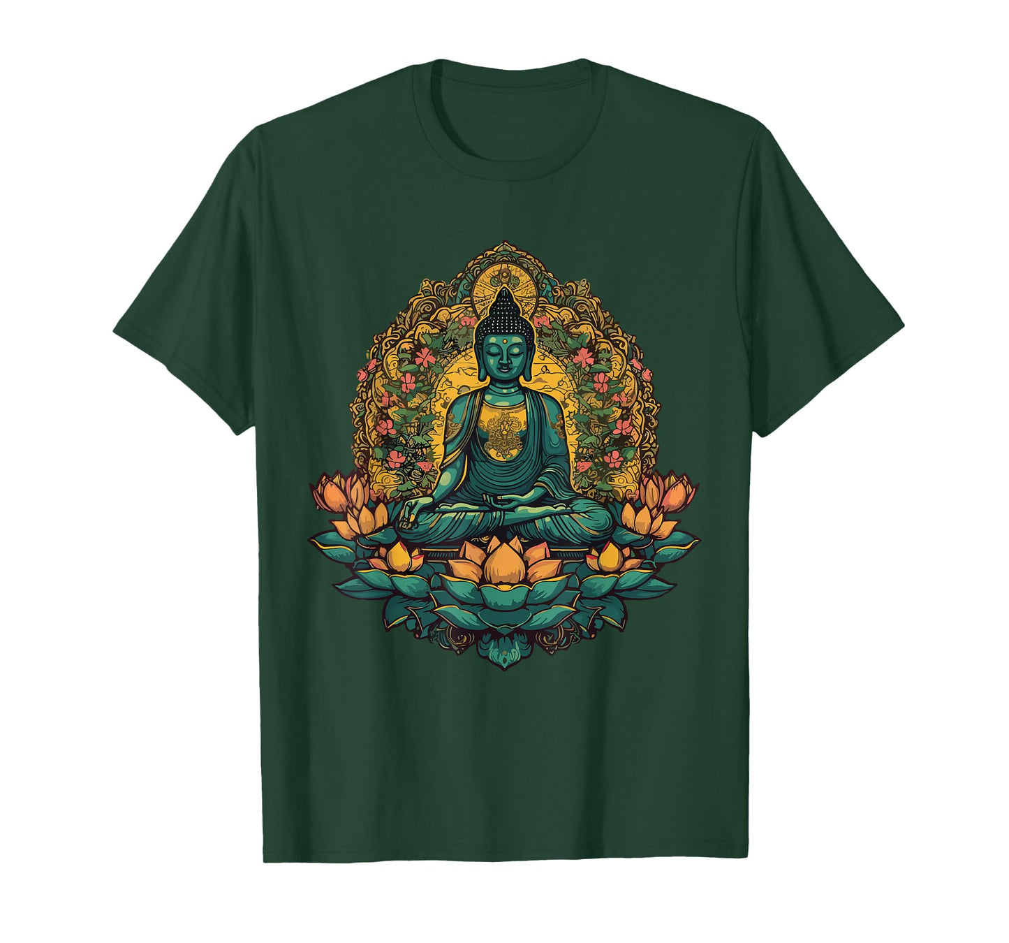 Buddha Mandala Buddhist Mindfulness Buddhism Spiritual Yoga T-Shirt