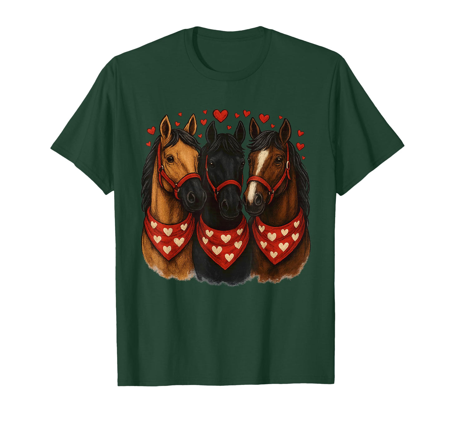 Horse Valentine Valentines Day Cute Horse for Women Girls T-Shirt