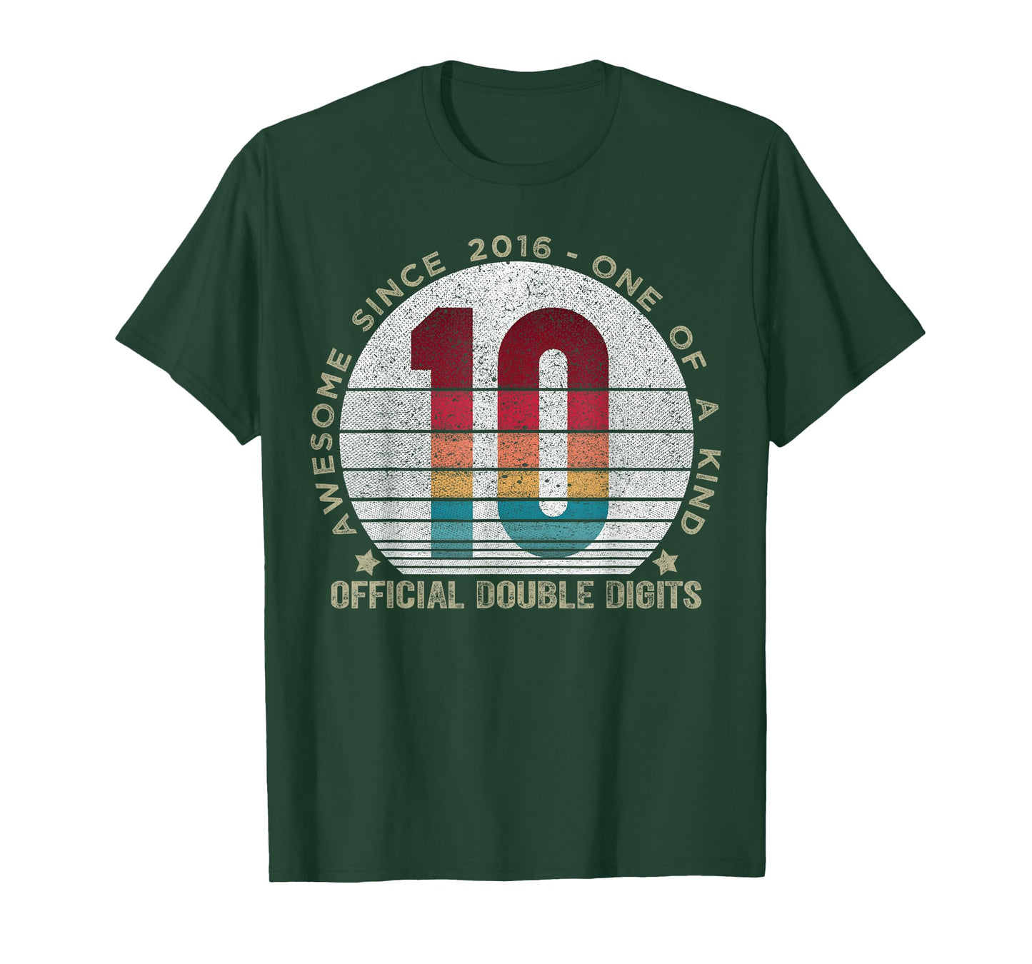Official Double Digits 10 Year Old Gifts Vintage 2016 Boys T-Shirt