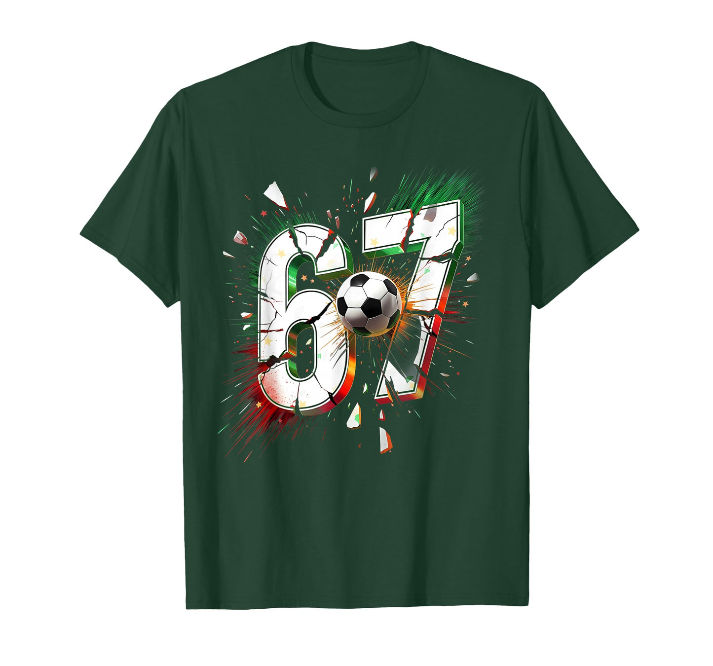 67 Soccer Six Seven 6 7 Meme 67 Funny Christmas 67 Soccer T-Shirt