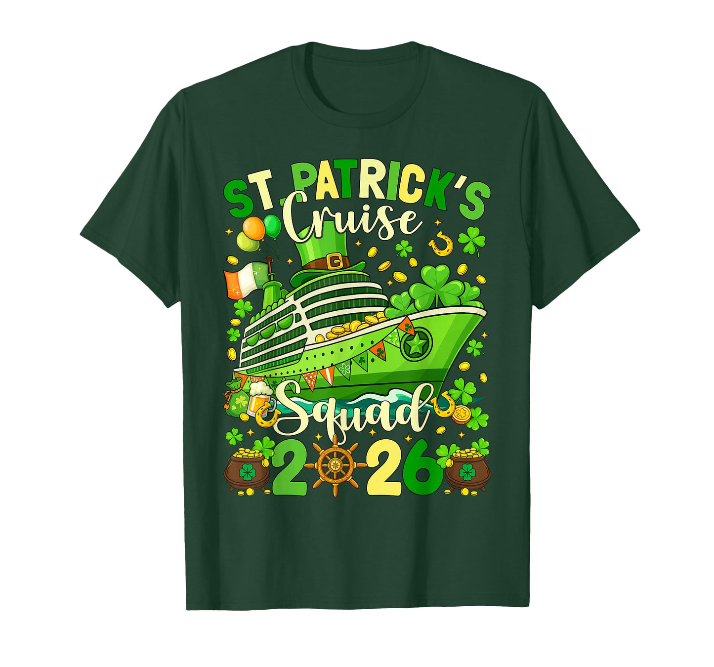 St Patricks Day Cruise Squad 2026 Family Matching Women Men T-Shirt