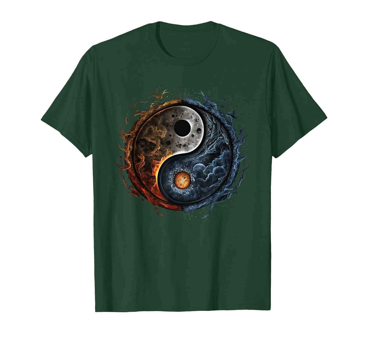 Yin Yang Cosmic Duality Art for Meditation and Peace T-Shirt